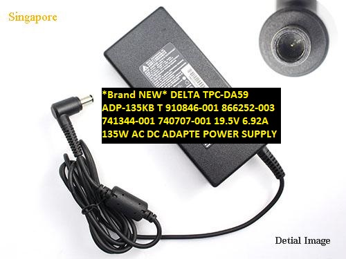 *Brand NEW* DELTA 19.5V 6.92A 135W AC DC ADAPTE for TPC-DA59 ADP-135KB T 910846-001 866252-003 741344-001 740
